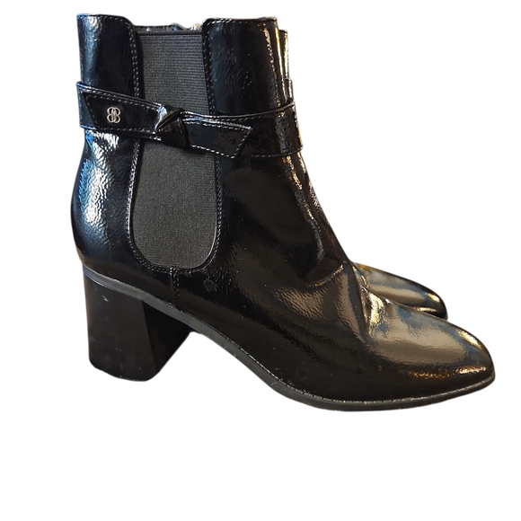 Bandolino Shoes - Bandolino Shiny Black Ankle Boots with Bow